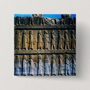 Chapa Cuadrada Detalle del friso del alivio en la escalera