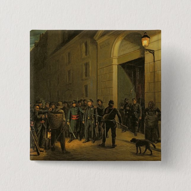 Chapa Cuadrada Detención de los generales (Anverso)