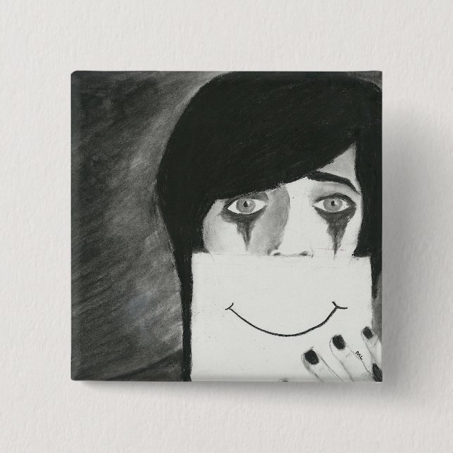 Chapa Cuadrada Detrás de la máscara (Anverso)