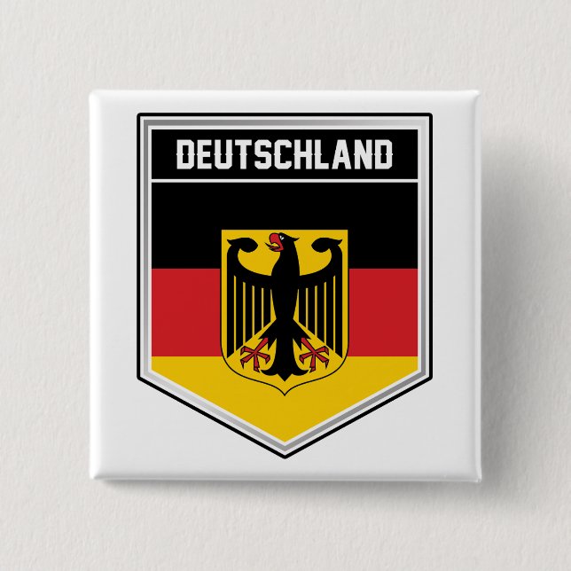 Chapa Cuadrada Deutschland/Germany Flag Shield (Anverso)