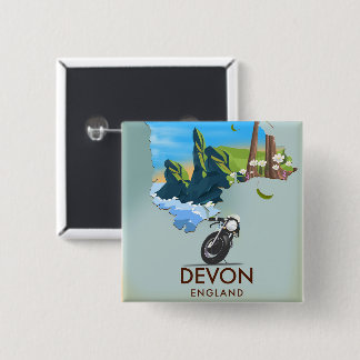 Chapa Cuadrada Devon Map Travel poster