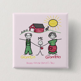 Chapa Cuadrada Día con el abuelo-