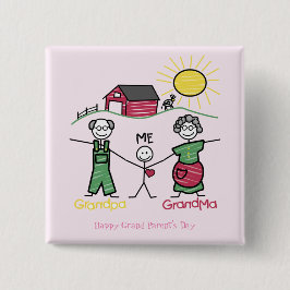 Chapa Cuadrada Día con el abuelo-