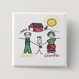 Chapa Cuadrada Día con el abuelo-