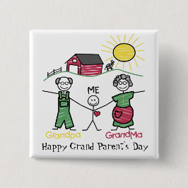 Chapa Cuadrada Día con el abuelo -