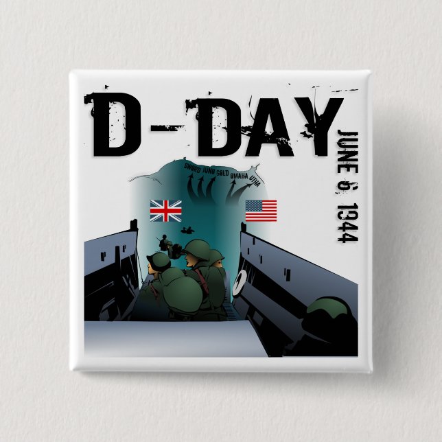 Chapa Cuadrada DÍA D 6 de junio de 1944 (Anverso)