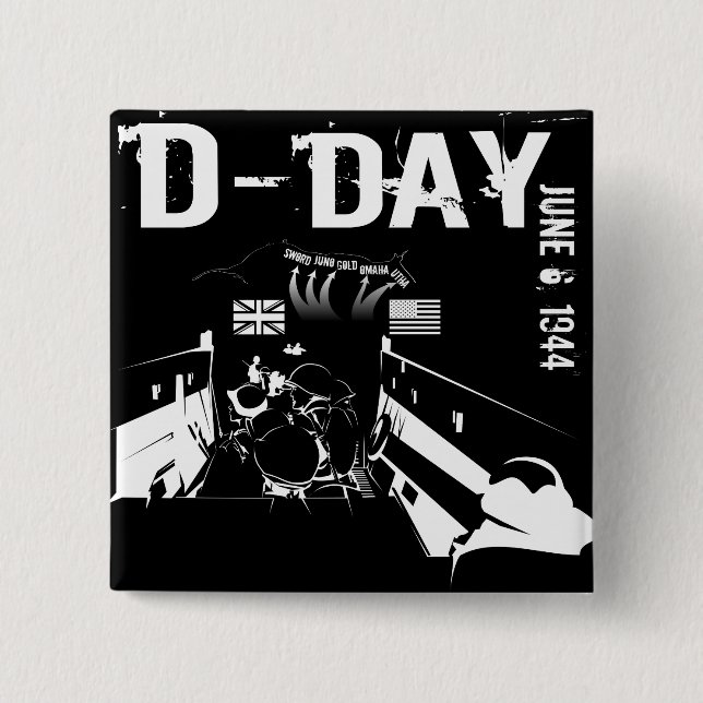 Chapa Cuadrada DÍA D 6 de junio de 1944 (Anverso)