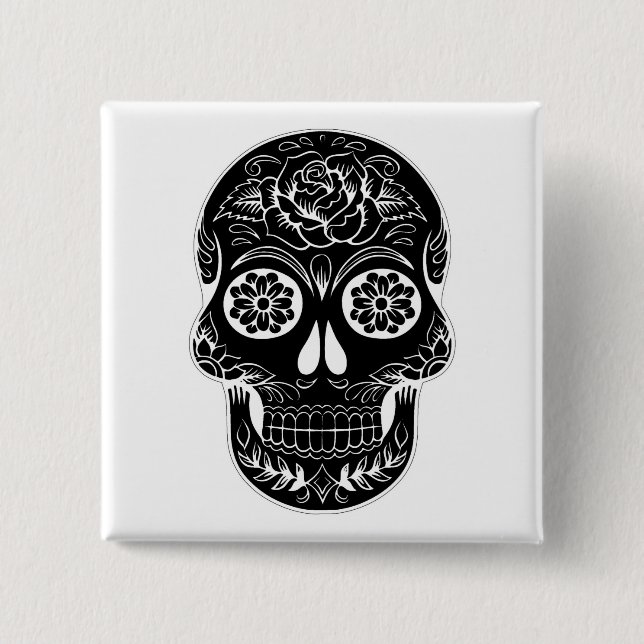 Chapa Cuadrada Día de la Calavera Muerta (Anverso)