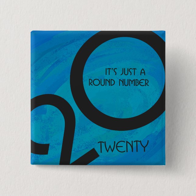 Chapa Cuadrada Día de la Década Azul (Anverso)