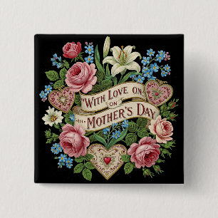 Chapa Cuadrada Día de la Madre con Amor