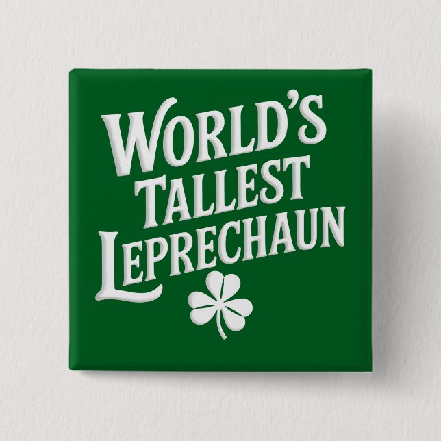 Chapa Cuadrada Día de San Patricio de Irlanda, el Leprechaun más  (Anverso)