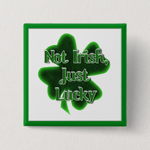 Chapa Cuadrada Día de San Patricio - No irlandés, solo travieso