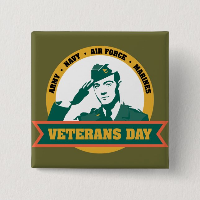 Chapa Cuadrada Día de Veterens (Anverso)