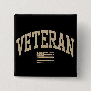 Chapa Cuadrada Día del Veterano Veteranos Estados Unidos American