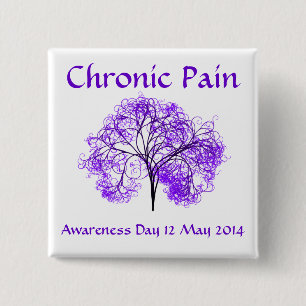 Chapa Cuadrada Día fibro 2014 de la conciencia