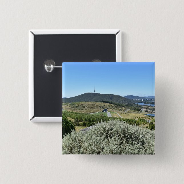 Chapa Cuadrada Día Idílico en Canberra (Anverso y reverso)