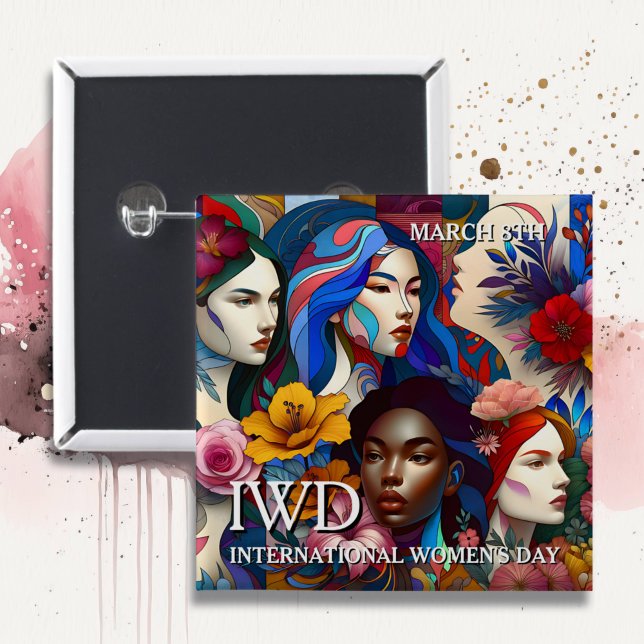 Chapa Cuadrada Día Internacional de la Mujer (Subido por el creador)