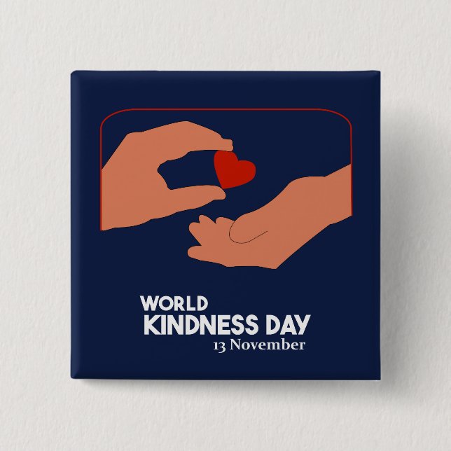 Chapa Cuadrada Día mundial de la amabilidad 13 de noviembre (Anverso)