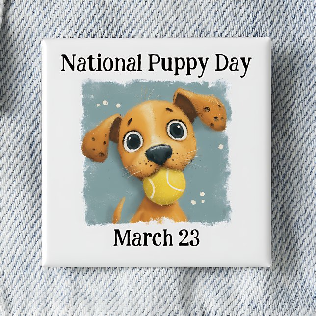 Chapa Cuadrada Día Nacional del Cachorro  (Subido por el creador)