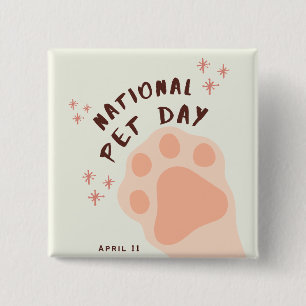 Chapa Cuadrada Día Nacional del Mascota 11 de abril