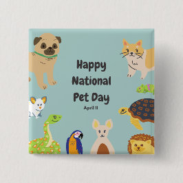 Chapa Cuadrada Día Nacional del Mascota 11 de abril