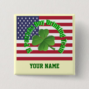 Chapa Cuadrada Día personalizado de San Patricio