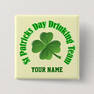 Chapa Cuadrada Día personalizado de San Patricio