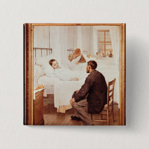 Chapa Cuadrada Día que visita en el hospital, 1889