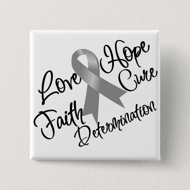 Chapa Cuadrada Diabetes Amor Esperanza Determinación (Anverso)