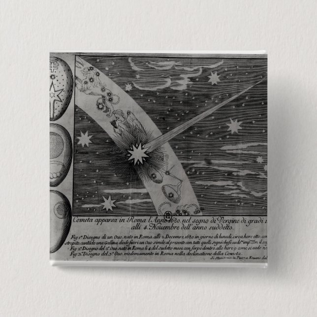 Chapa Cuadrada Diagrama astrológico del cometa (Anverso)