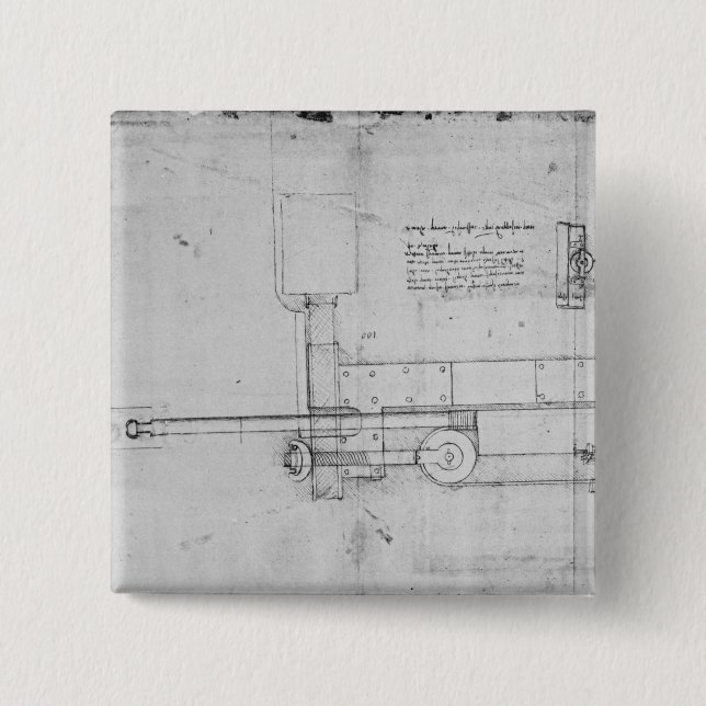 Chapa Cuadrada Diagrama de un perno mecánico (Anverso)