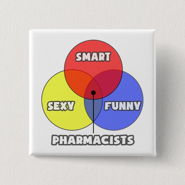 Chapa Cuadrada Diagrama de Venn.. Farmacéuticos (Anverso)