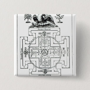 Chapa Cuadrada Diagrama místico de Solomon