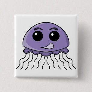 Chapa Cuadrada Dibujo animado de amigo de jalea de lila
