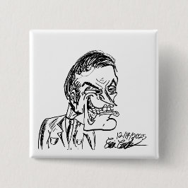 Chapa Cuadrada dibujo animado de villano espeluznante