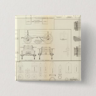 Chapa Cuadrada Dibujos de barcos, puentes, vagones, proyectiles