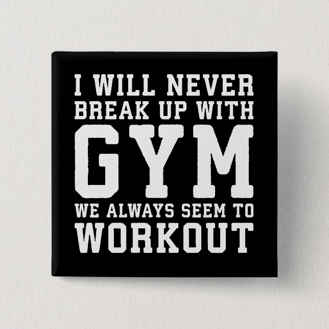 Chapa Cuadrada Diciendo un divertido entrenamiento, nunca romperé (Anverso)