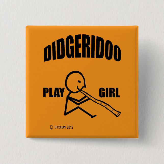 Chapa Cuadrada Didgeridoo Play Chica (Anverso)