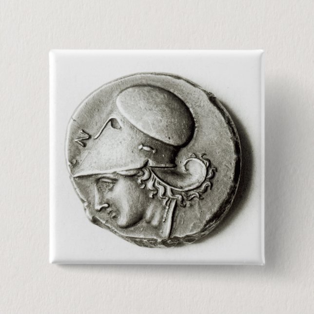 Chapa Cuadrada Didrachma de Heracles: Athena de representación (Anverso)