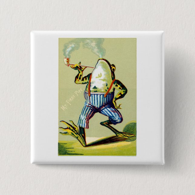 Chapa Cuadrada diecinueveavo C. Rana que fuma del tubo (Anverso)