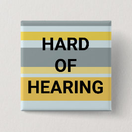 Chapa Cuadrada Difícil de oír rayas modernas gris amarillo simple