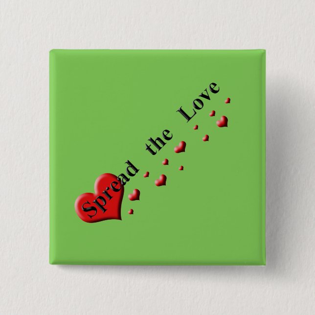Chapa Cuadrada Difundir los eventos Love Green (Anverso)