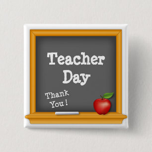 Chapa Cuadrada Diga gracias en el día del profesor
