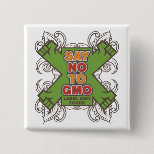 Chapa Cuadrada Diga no a GMO