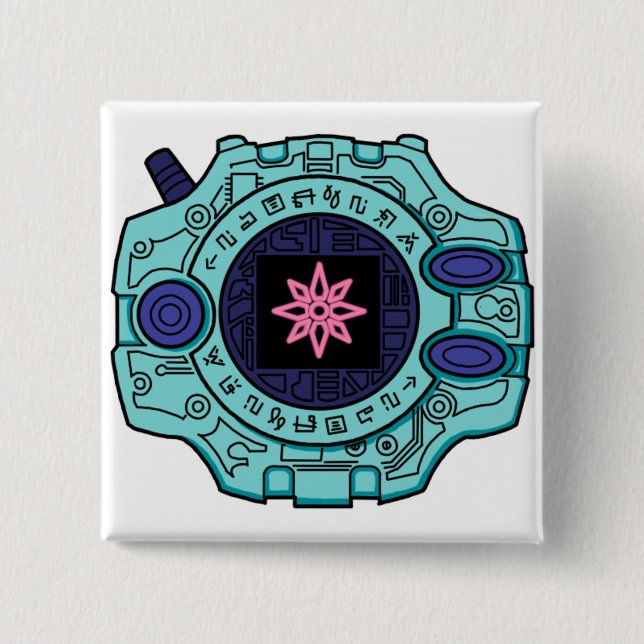 Chapa Cuadrada Digimon Digivice de la luz (Anverso)