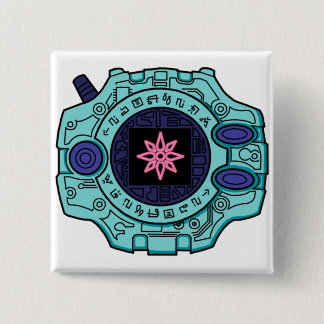 Chapa Cuadrada Digimon Digivice de la luz