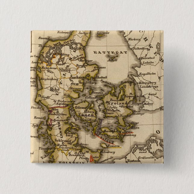 Chapa Cuadrada Dinamarca e Islandia 2 (Anverso)