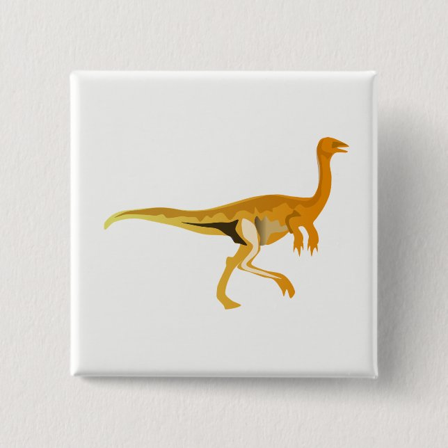 Chapa Cuadrada Dinosaurio (Anverso)