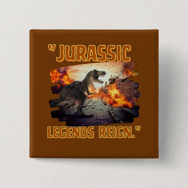 Chapa Cuadrada dinosaurio (Anverso)