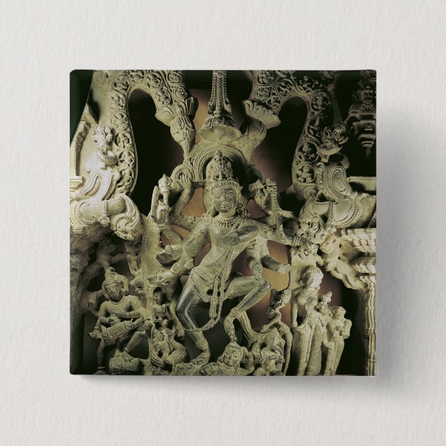 Chapa Cuadrada Dintel con Shiva Nataraja, dinastía de Kakatiya (Anverso)